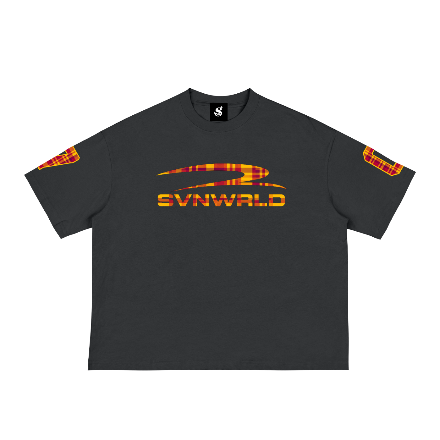 Plaid Logo Jersey Style Tee