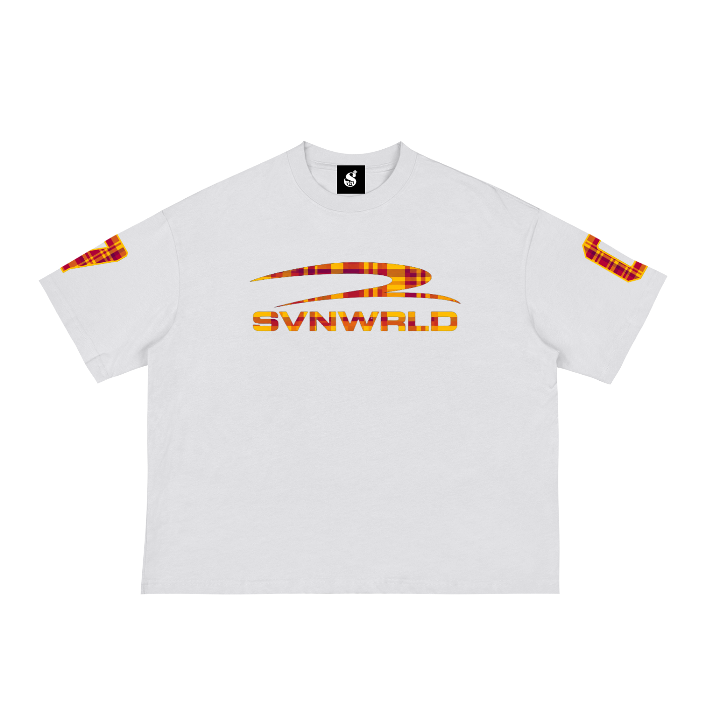 Plaid Logo Jersey Style Tee
