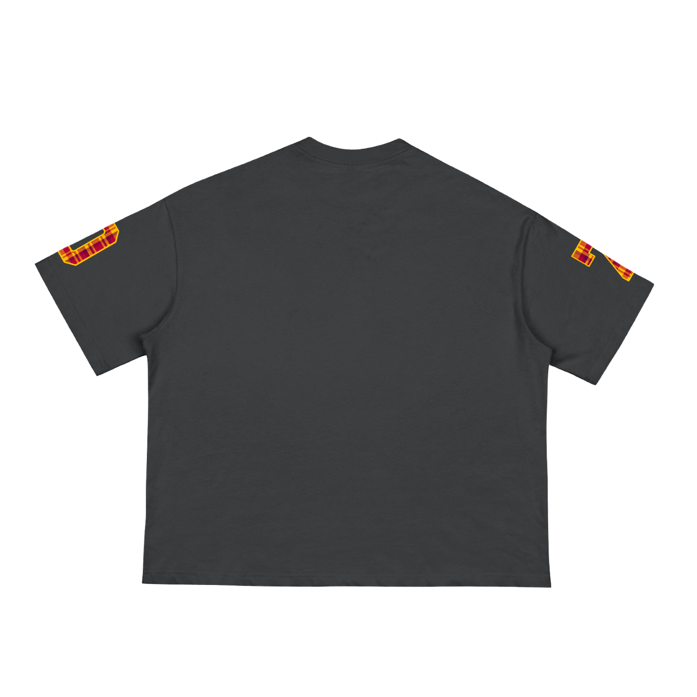 Plaid Logo Jersey Style Tee