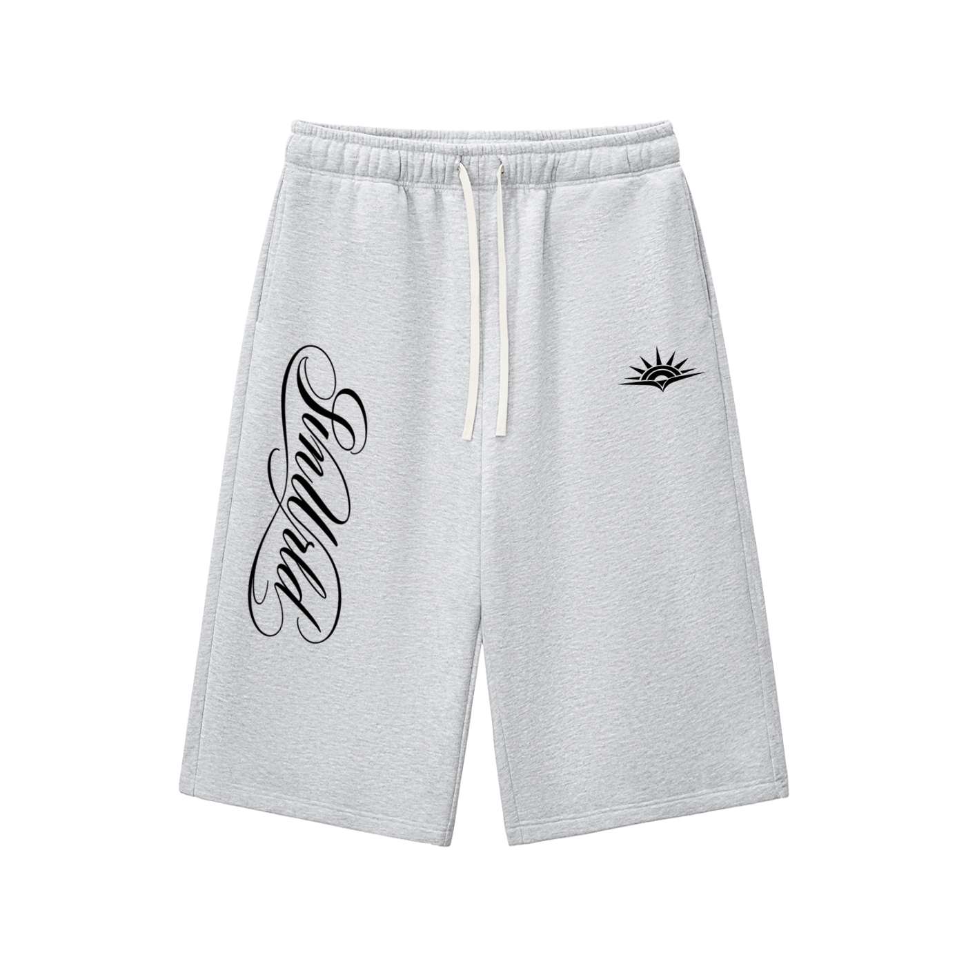 Grey SvnWrld 3/4 Sweat Shorts